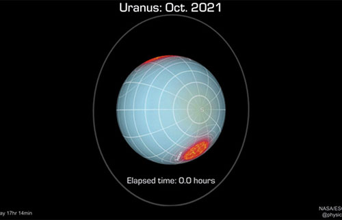 科学家绘制了天王星神秘极光的最详细地图